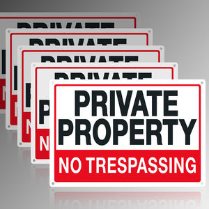 美国仓库快速运输警告标志加利福尼亚刑法私人财产无侵入标志两包包装 - Product Image 2