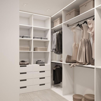 Système de dressing moderne à prix abordable pour chambre à coucher, armoire ouverte en U pour organiser les vêtements, idéal pour la maison et la salle de dressing