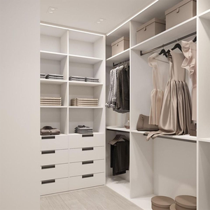 Système de dressing moderne à prix abordable pour chambre à coucher, armoire ouverte en U pour organiser les vêtements, idéal pour la maison et la salle de dressing - Product Image 2