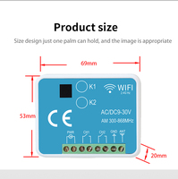 Récepteur YET402WFR-MF (V3.0) Multifréquence 433 868 Mhz Contrôleur de porte de garage intelligent Récepteur Wifi 2CH