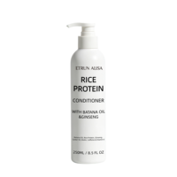 Kondisioner Protein Beras Label Pribadi 250ml Minyak Batana Ginseng Biotin Menghaluskan Rambut Kering Mengembang Perbaikan Rambut Kering Grosir OEM ODM