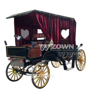 Charrette à chevaux électrique classique vintage pour le tourisme, charrette à chevaux électrique à 4 roues pour les mariages royaux et 4 à 6 personnes - Product Image 6