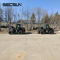 SECSUN 1.5 tonnes 2 tonnes 2.5 tonnes 3 tonnes mini chargeuse sur pneus télescope diesel chargeur télescopique avec fourche en option