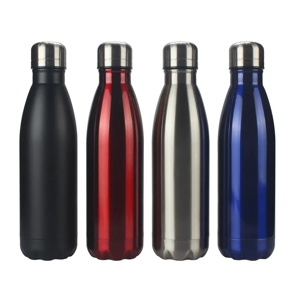 17Oz Botol Air Minum Stainless Steel Anak-anak, Botol Air Terisolasi Vacuum Flask Cola Metalik