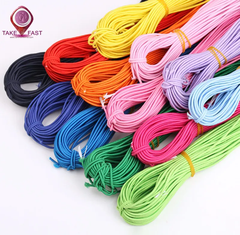 Colorido Rodada Poliéster Elástico Cord 2-16mm Trançado Cabos Elásticos Corda Durável Corda Bungee Cord Choque Cord