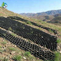 Промышленная наружная геосетка из HDPE зеленого цвета для защиты берегов рек, укрепления грунта, сотовая сетка