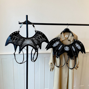 Novelty <b>Gothic</b> Bat Shoulder <b>Bag</b> Women Halloween Trend PU Leather Crossbody Backpack For Party - Product Image 3