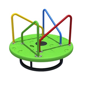 Parco giochi all'aperto di alta qualità per bambini allegri rotatoria con sedili di sicurezza e ringhiere - Product Image 1