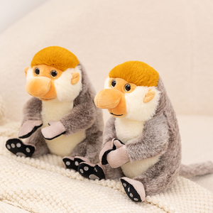 New and Realistic Proboscis <strong>Monkey</strong> Plush Animal Toys Lifelike Wild Animals <strong>Monkey</strong> Toys Birthday Gift - Product Image 4