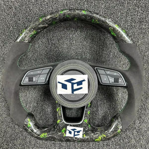 Volant en fibre de carbone personnalisé pour <span class=keywords><strong>Audi</strong></span> A1-A8 <span class=keywords><strong>Q3</strong></span>-Q8 TT pour X5 M4 A8 - Cuir et <span class=keywords><strong>design</strong></span> sportif de <span class=keywords><strong>luxe</strong></span> - Product Image 1