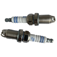 Busi Iridium Platinum Elektroda Ganda Asli 0242229878 FR7DC+ untuk Audi VW BMW Mercedes Benz Bosch Bujia
