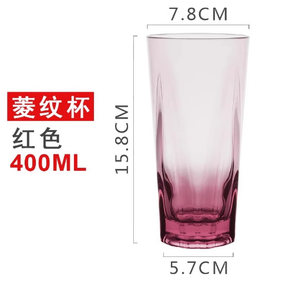 Juego de vidrio de PC de plástico de 400ml, duradero y práctico, acrílico reutilizable/PC, vaso de plástico para beber jugo de agua helada - Product Image 2