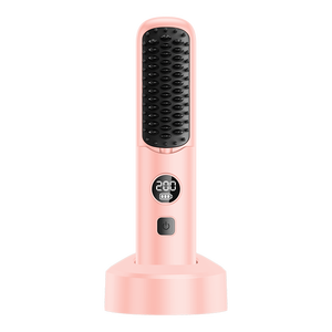 Mini Plancha de Pelo Recargable, Peine para Rizar de Doble Uso, Inalámbrica, con Doble Pantalla, Cable USB, Herramienta de Peinado Inalámbrica para Viajes - Product Image 5
