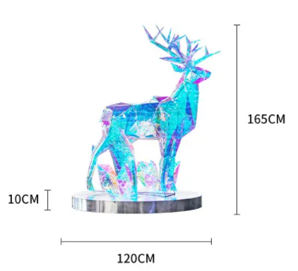 Weihnachts szenen Glowing Deer Ornament Requisiten, Gartenparty Dekorationen Glowing Crystals und Glowing Deer