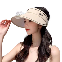 Sombrero con Visera y Ventilador Recargable por USB, Viento Fuerte, Protección Solar, Ligero, Transpirable, con Borde Abierto