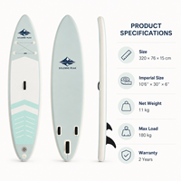 Planche à pagaie gonflable de 10'6 pour adultes et jeunes avec accessoires complets