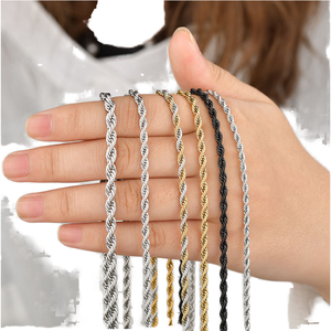 Collar de Cadena con Colgante de Acero Inoxidable Chapado en Oro Negro de 18K, Estilo Vintage, Personalizado al por Mayor, para Aniversario, Unisex - Product Image 1