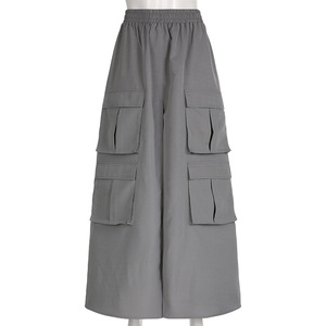 Mode rue femmes poche Patchwork <span class=keywords><strong>Cargo</strong></span> <span class=keywords><strong>jupe</strong></span> taille élastique haute fente a-ligne <span class=keywords><strong>jupe</strong></span> tissé longue <span class=keywords><strong>Cargo</strong></span> <span class=keywords><strong>jupe</strong></span> - Product Image 6