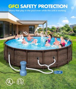 Cartouche filtrante <span class=keywords><strong>pour</strong></span> <span class=keywords><strong>pompe</strong></span> de filtration de <span class=keywords><strong>piscine</strong></span> hors sol 1000 GPH <span class=keywords><strong>pour</strong></span> la circulation et la filtration de l'eau - Améliore la propreté de l'eau - Product Image 4