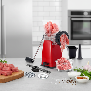 Hachoir <span class=keywords><strong>manuel</strong></span> rotatif avec poignée, base à forte aspiration, pour <span class=keywords><strong>viande</strong></span>, légumes et noix, avec fonction de coupe rapide - Product Image 1