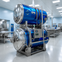 Autoclave à vapeur industrielle en acier inoxydable personnalisée, machine de stérilisation horizontale à immersion dans l'eau pour maïs sucré
