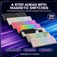 Clavier de jeu mécanique 96 % compact, 100 touches, durable, avec câble Type-C détachable, mini clavier de jeu blanc avec interrupteurs magnétiques