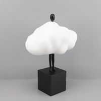 Sculpture abstraite moderne en résine peinte à la main, figurine nuage pour la décoration du salon, de l'entrée ou de la table basse