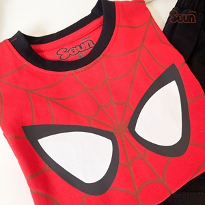 Ensemble de pyjama super-héros Spider-Man pour garçons, personnalisable OEM ODM, respirant, doux, de qualité supérieure, fabricant et fournisseur au Vietnam - Product Image 5