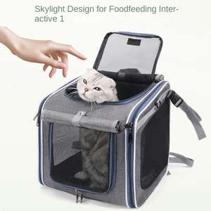Sac <span class=keywords><strong>de</strong></span> <span class=keywords><strong>transport</strong></span> <span class=keywords><strong>pour</strong></span> animaux <span class=keywords><strong>de</strong></span> compagnie, cage <span class=keywords><strong>de</strong></span> <span class=keywords><strong>transport</strong></span> portable avec bandoulière, sac respirant en maille, grande capacité <span class=keywords><strong>pour</strong></span> chat, chiot - Product Image 1
