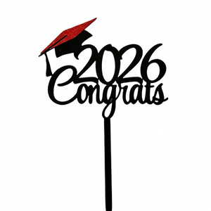 ท็อปเปอร์เค้กอะคริลิค รูปน้ำผึ้งและรสหวาน สำหรับตกแต่งเค้กงานรับปริญญา รุ่นปี 2026 - Product Image 5