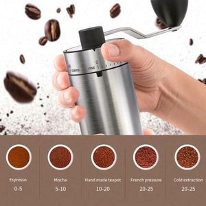 Molinillo de Café Manual con 40 Ajustes, Núcleo de Cerámica de Acero Inoxidable, Mini Mango, Tapa Visible con Capacidad para 25 gramos - Product Image 2