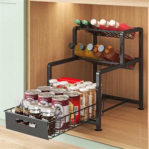 Estante Moderno para Condimentos de Cocina, Tipo Vertical, Organizador de Fregadero, Caja Rectangular de Hierro Multifuncional - Product Image 2