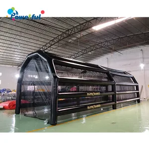 Custom Portable 30ft Inflatable Baseball Sport Court Baseball Batting Baseball Cage With Net