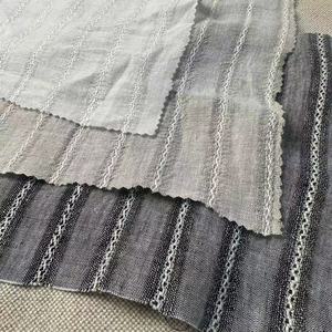 Stone Washed European Flax Jacquard Dobby <strong>Linen</strong> Fabric - Product Image 4