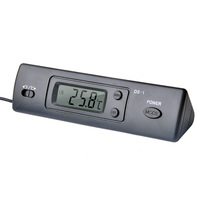 Termómetro Digital de Plástico Xiuda DS-1 con Pantalla LCD / Interruptor, Medidor de Temperatura Compacto de 50-70°C con Sonda Externa para Automóvil