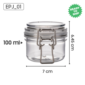 ขวดพลาสติก PET สำหรับใส่อาหาร ขนาด 100 มล. ปราศจากสาร BPA ปิดสนิท ป้องกันการตกแตก เก็บรักษาความสด ฝาแบบสวิง จำนวน 100 ชิ้น/ล็อต - Product Image 2