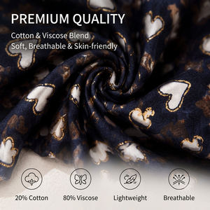 Winter Satin Gold Foil Scarf for Women Warm Cotton Heart Print <b>Shawl</b> Soft Thickened Fashion Winter <b>Wrap</b> Elegant Neck Scarf - Product Image 5