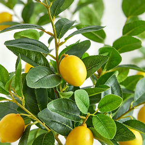 Árbol de Limón Artificial Desmontable con Frutas y Hojas Realistas, Material Ecológico para Decoración Verde en Interiores de Villas, Oficinas y Centros Comerciales - Product Image 3