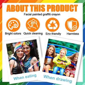Crayones de <span class=keywords><strong>Pintura</strong></span> Facial Promocionales para la Copa Mundial de Fútbol, Fáciles de Aplicar, Barras de <span class=keywords><strong>Pintura</strong></span> Corporal para Eventos Deportivos, Día del Partido, Animación del Equipo - Product Image 2