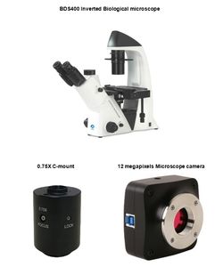 AODA BDS400デジタル三眼逆型生物顕微鏡実験室逆型顕微鏡 - Product Image 3