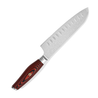Le plus récent Logo personnalisé G10 poignée 7 pouces VG10 ensemble de couteaux de chef Santoku japonais couteau de cuisine en acier inoxydable pour usage commercial alimentaire