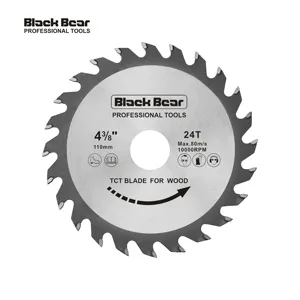 黑熊4-3/8英寸110毫米24t圆形tct锯片，用于木材切割tct锯片
