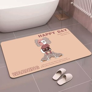 Tapis absorbant antidérapant en boue <span class=keywords><strong>de</strong></span> diatomée imprimée, tapis <span class=keywords><strong>de</strong></span> porte <span class=keywords><strong>de</strong></span> salle <span class=keywords><strong>de</strong></span> bain, tapis <span class=keywords><strong>de</strong></span> <span class=keywords><strong>toilette</strong></span>, tapis <span class=keywords><strong>de</strong></span> lavabo à séchage rapide - Product Image 4