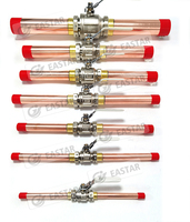 Válvula de bola de soldadura de alta calidad de fábrica OEM/ODM válvula de bola de latón Wog de 600 Psi con extensiones de tubo K de cobre