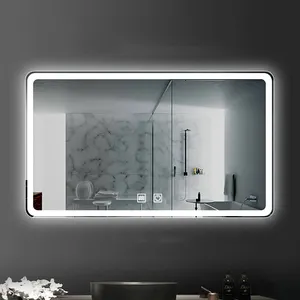 Colgante de pared de alta calidad antivaho LED baño Hotel luminoso Bluetooth espejo inteligente