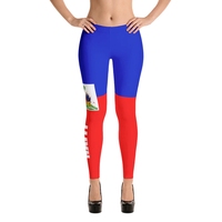 Colorvalue — Leggings athlétiques à la mode pour femmes, vêtements Haitian avec Logo et impression de carte, drapeau hémien pour dames, 2022