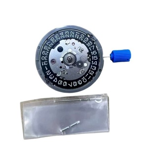 Montre mécanique automatique avec mouvement NH34A, importée de Seiko, calendrier noir à quatre aiguilles avec GMT, matériau en laiton - Product Image 4