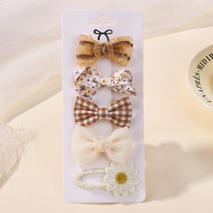 5pcs/<span class=keywords><strong>10pcs</strong></span> New Sweet Versátil Tecido Bow <span class=keywords><strong>Hair</strong></span> Clip Set para Crianças Girl Unique Handmade Floral Print <span class=keywords><strong>Hair</strong></span> Pins <span class=keywords><strong>Hair</strong></span> Accessories - Product Image 5