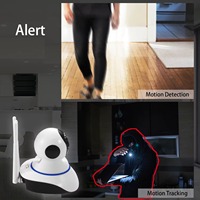 Caméra CCTV sans fil HD GTQ 360° Version nocturne Sécurité domestique Mini sans fil IP WiFi Stockage cloud