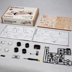 Robotime <span class=keywords><strong>Rokr</strong></span> DIY <span class=keywords><strong>Bois</strong></span> Artisanat À La Main Assemblé Jouets LK505 F1 Racing Modèle De Voiture En <span class=keywords><strong>Bois</strong></span> 3D Puzzles - Product Image 5